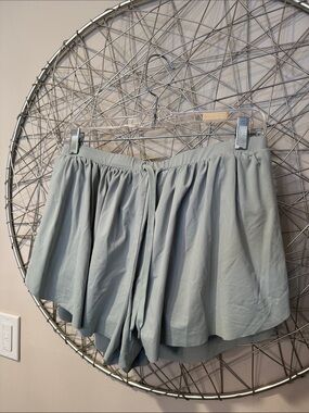 Goldhinge Light Sage Lounge Shorts with Drawstring